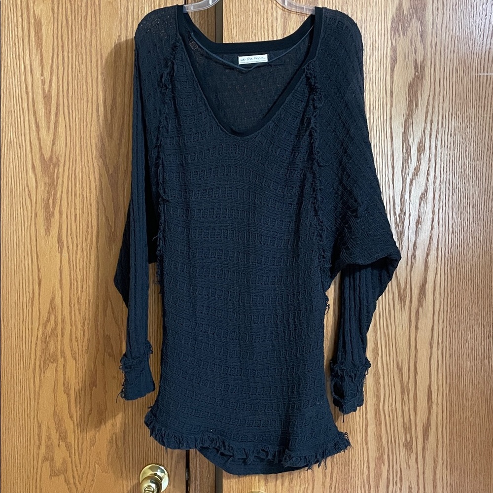 We The Free Black V-Neck Sweater